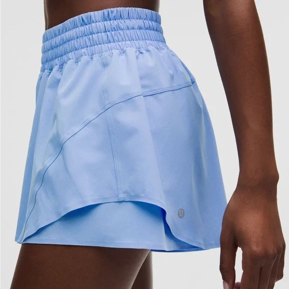 Serene Blue Lululemon Shake It Out High Rise Shorts 2.5” NWT Athletic Shorts - Picture 3 of 10